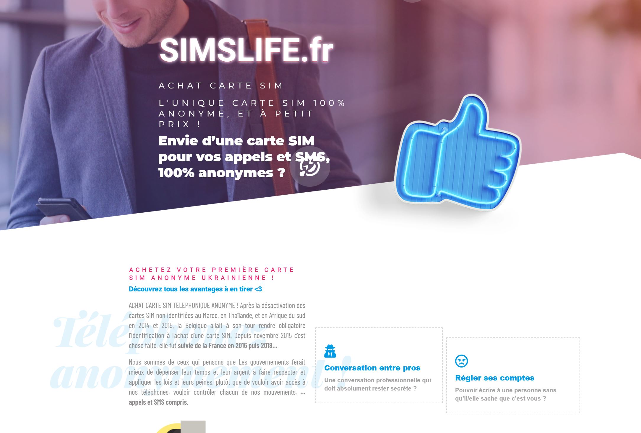 cartes sims anonymes